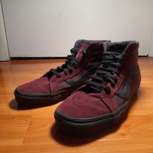 Maroon suede vans